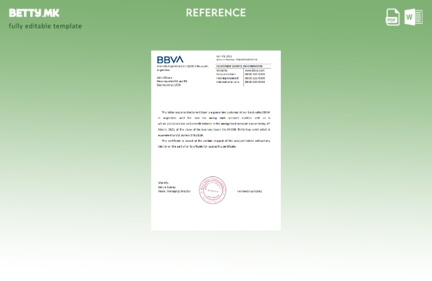 Референтен шаблон за банка во модерен стил Аргентина BBVA